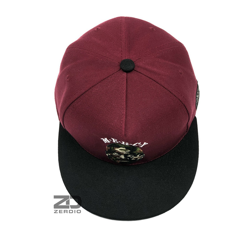 Nón hiphop, Mũ Snapback nam nữ màu đỏ, vải kaki cao cấp