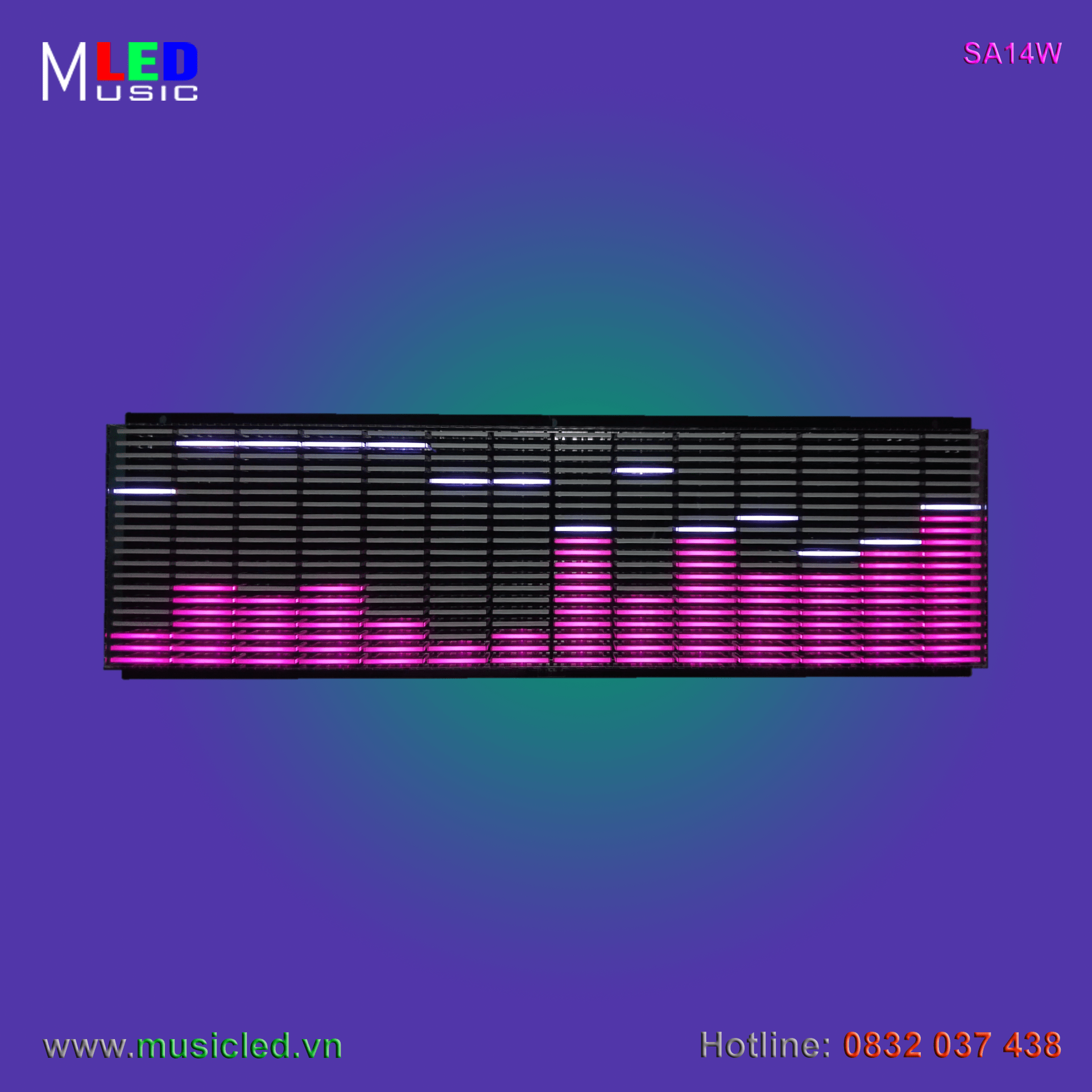 Dàn đèn Music LED nháy theo tần số nhạc 14 cột treo tường
