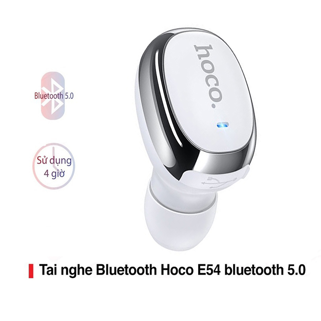 Tai nghe mini Hoco E54 Bluetooth 5.0 chất liệu cao cấp thời gian sử dụng lâu ( 2 màu ) - Hàng chính hãng