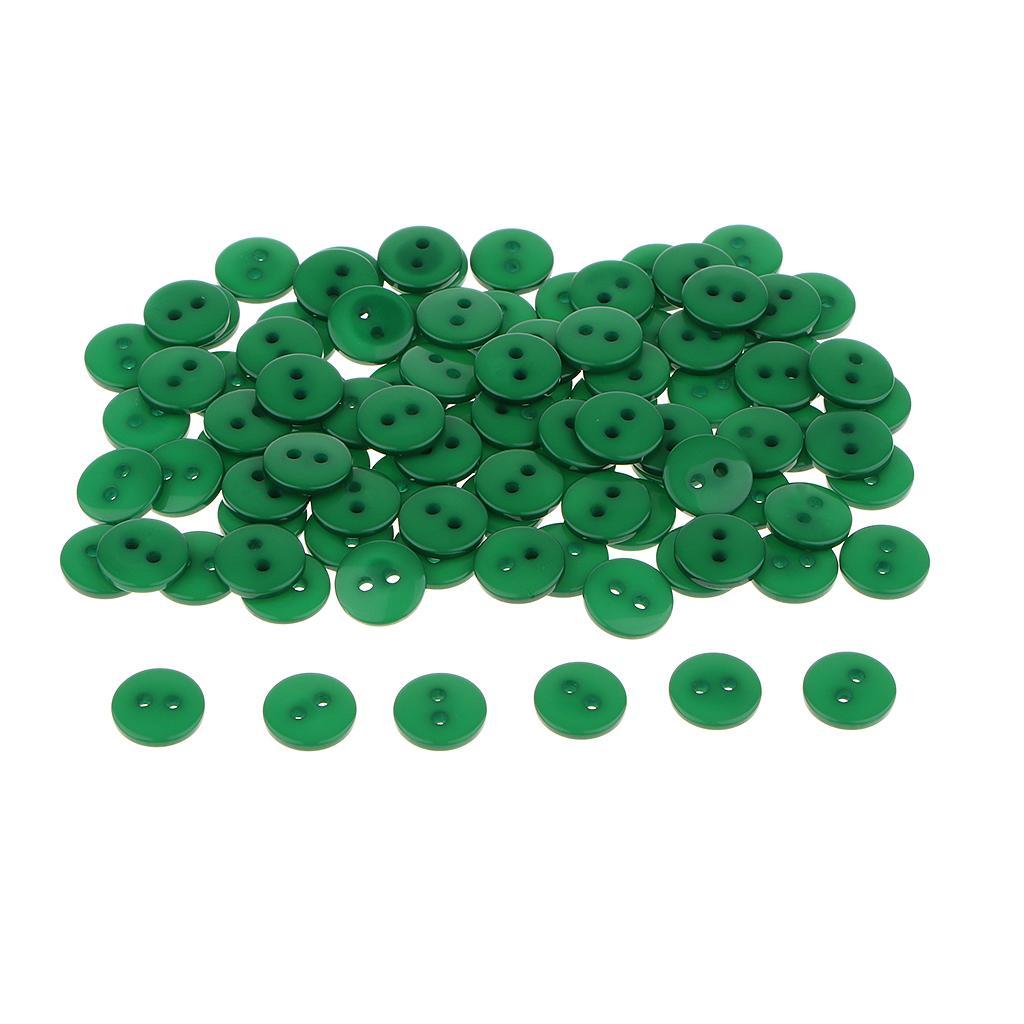 2-5pack 100 Candy Color 2-Holes Round Resin Button For Sewing Craft Scrapbook