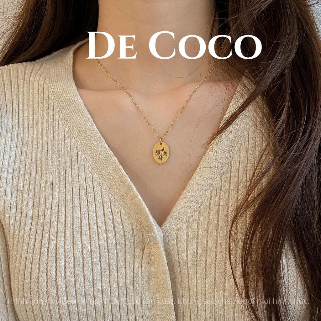 Vòng cổ titan sinh nhật, vòng cổ hoa làm quà tặng, Birthday Necklace De Coco