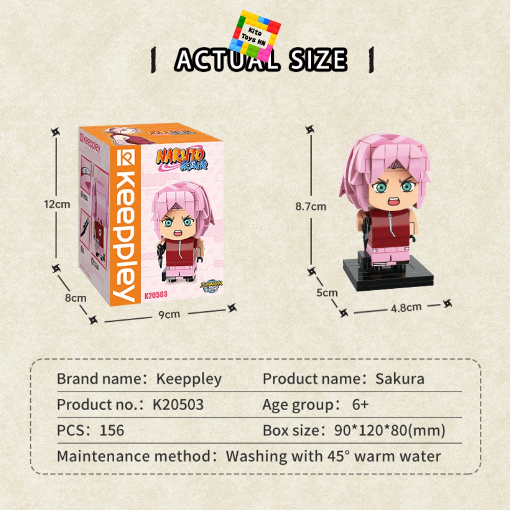 Đồ Chơi Naruto Keeppley Lắp Ráp Mô Hình Nhân Vật Truyện Tranh Sakura Brickheadz K20503