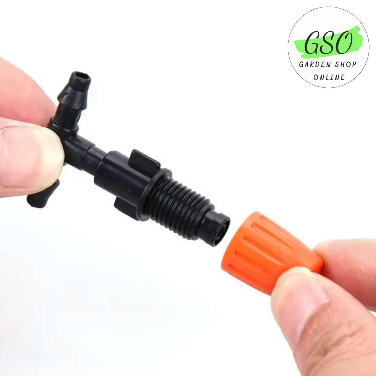 Bộ 10 Béc phun sương 1 cửa cam chân tê loại 1 tưới sân vườn, tưới lan ống 6mm, ống 8mm