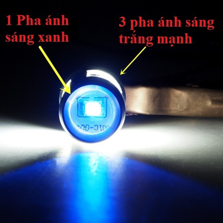 Đèn pha led 3 chân h4 /e01c (Ánh sáng trắng xanh)