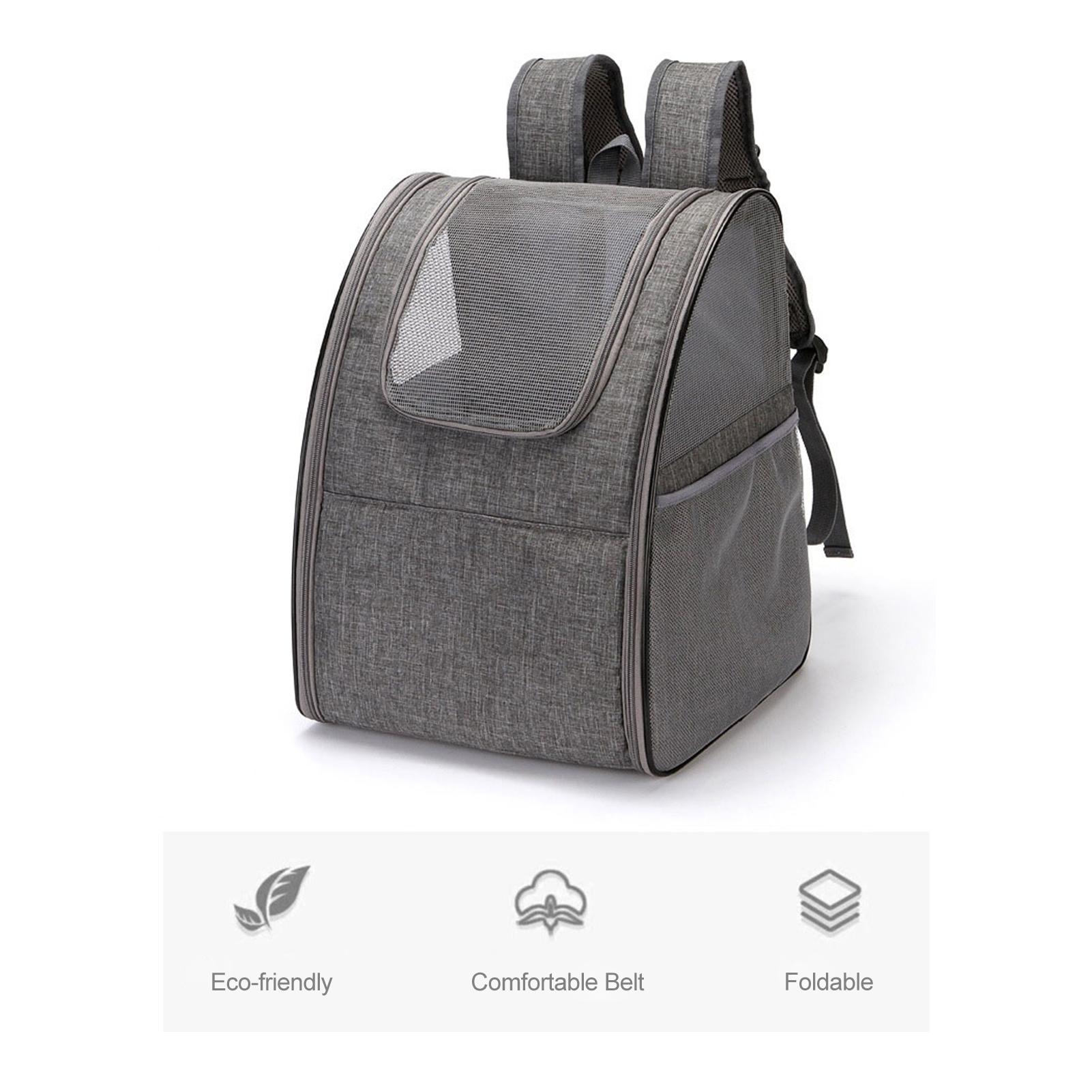 Ba lô có thể gập lại với túi lưới thoáng khí với tấm lót bên trong cho mèo và chó nhỏ