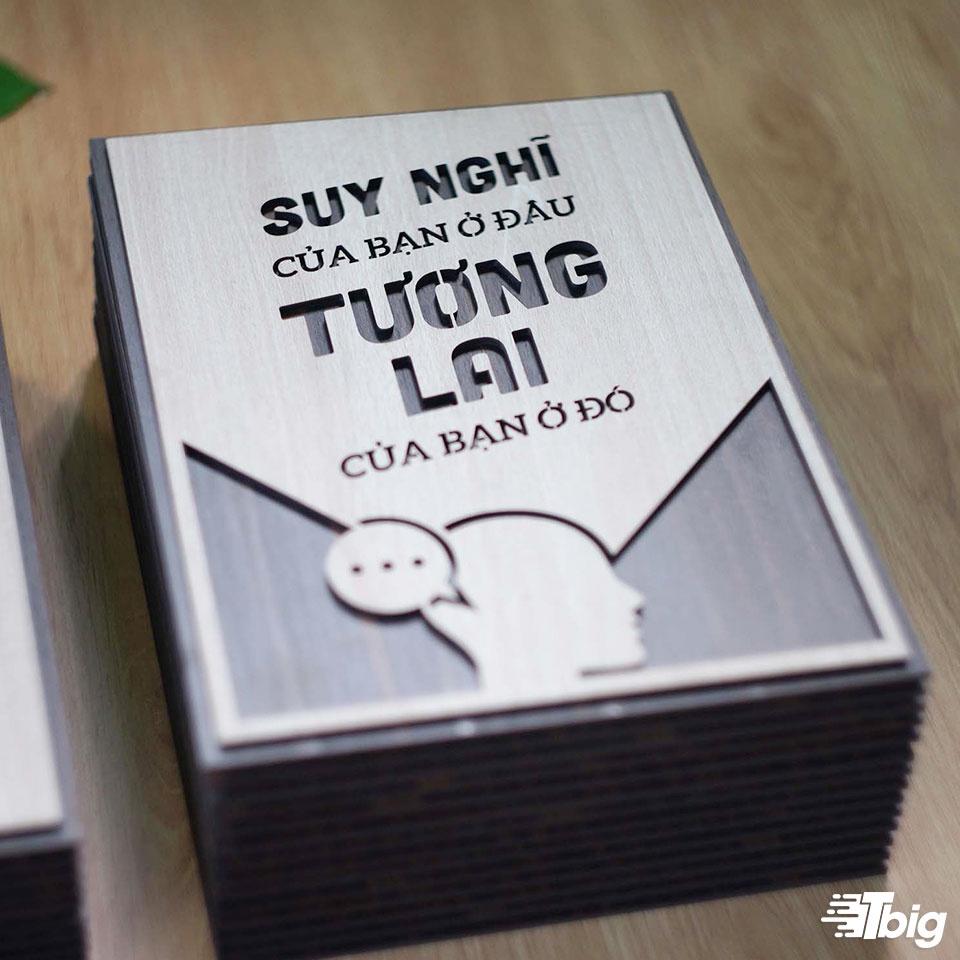Tranh động lực TBIG122: Suy nghĩ của bạn ở đâu tương lai của bạn ở đó 20x27cm