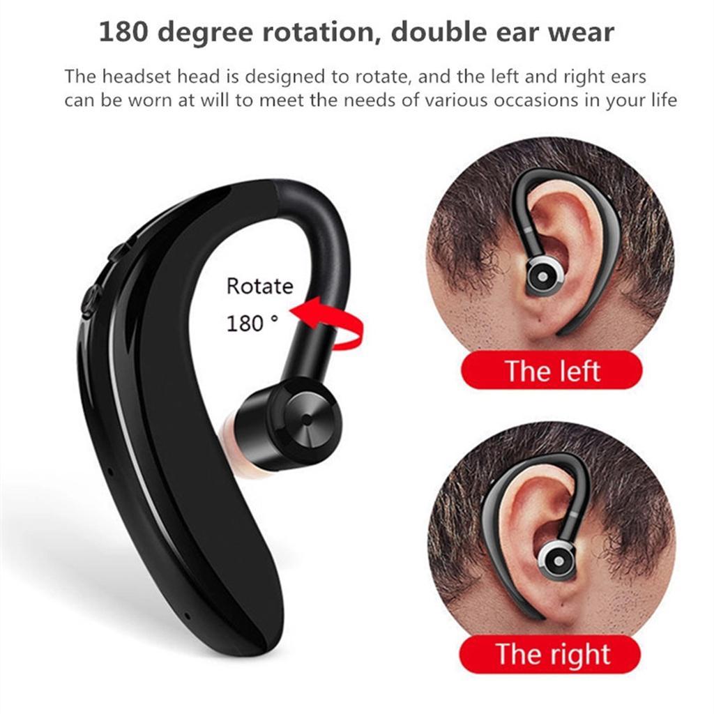 Wireless Bluetooth Headset Earpiece Hands Free Noise Cancelling Business