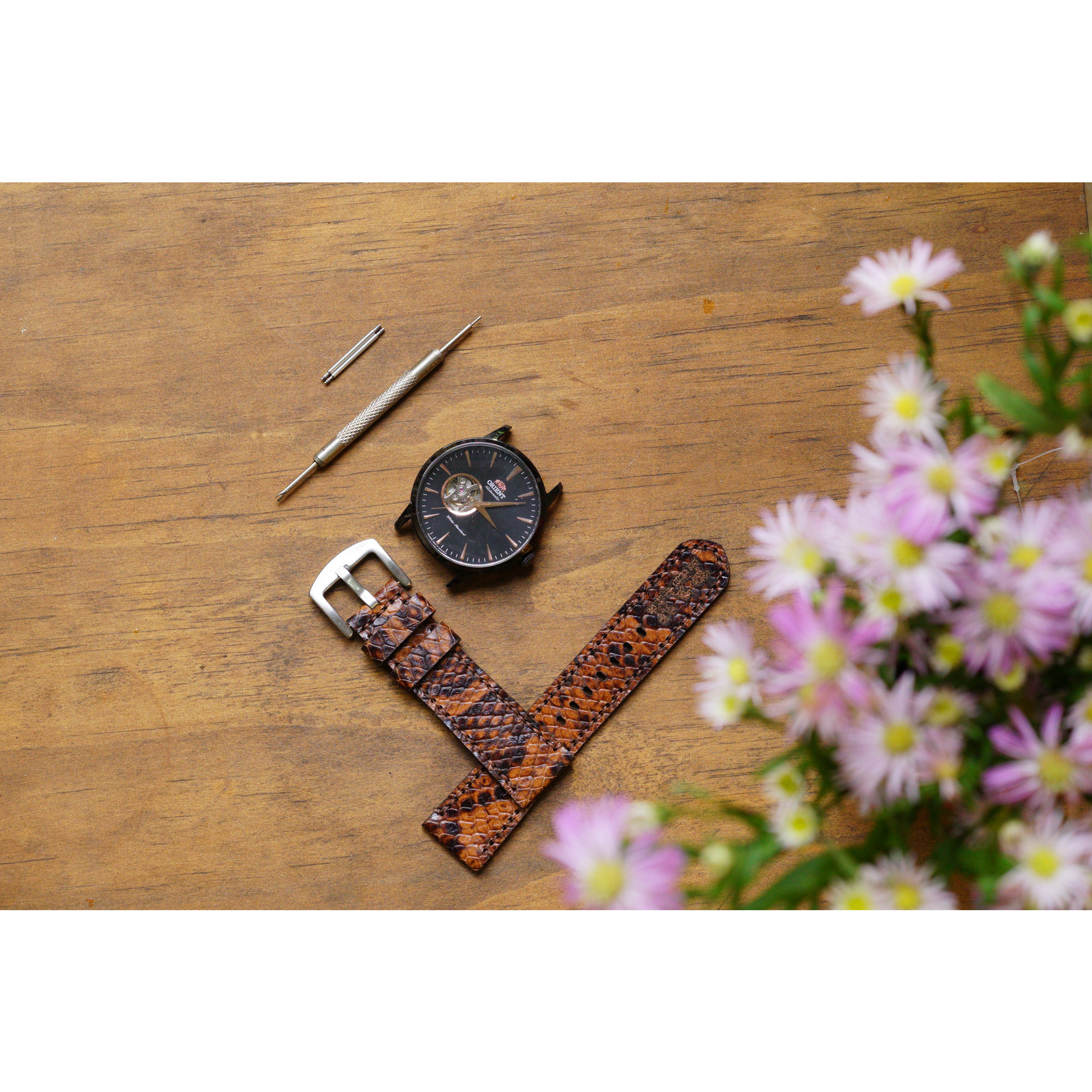 DÂY ĐỒNG HỒ DA DÊ THẬT RĂN RI -RAM CLASSIC 1995 - CHÍNH HÃNG RAM LEATHER