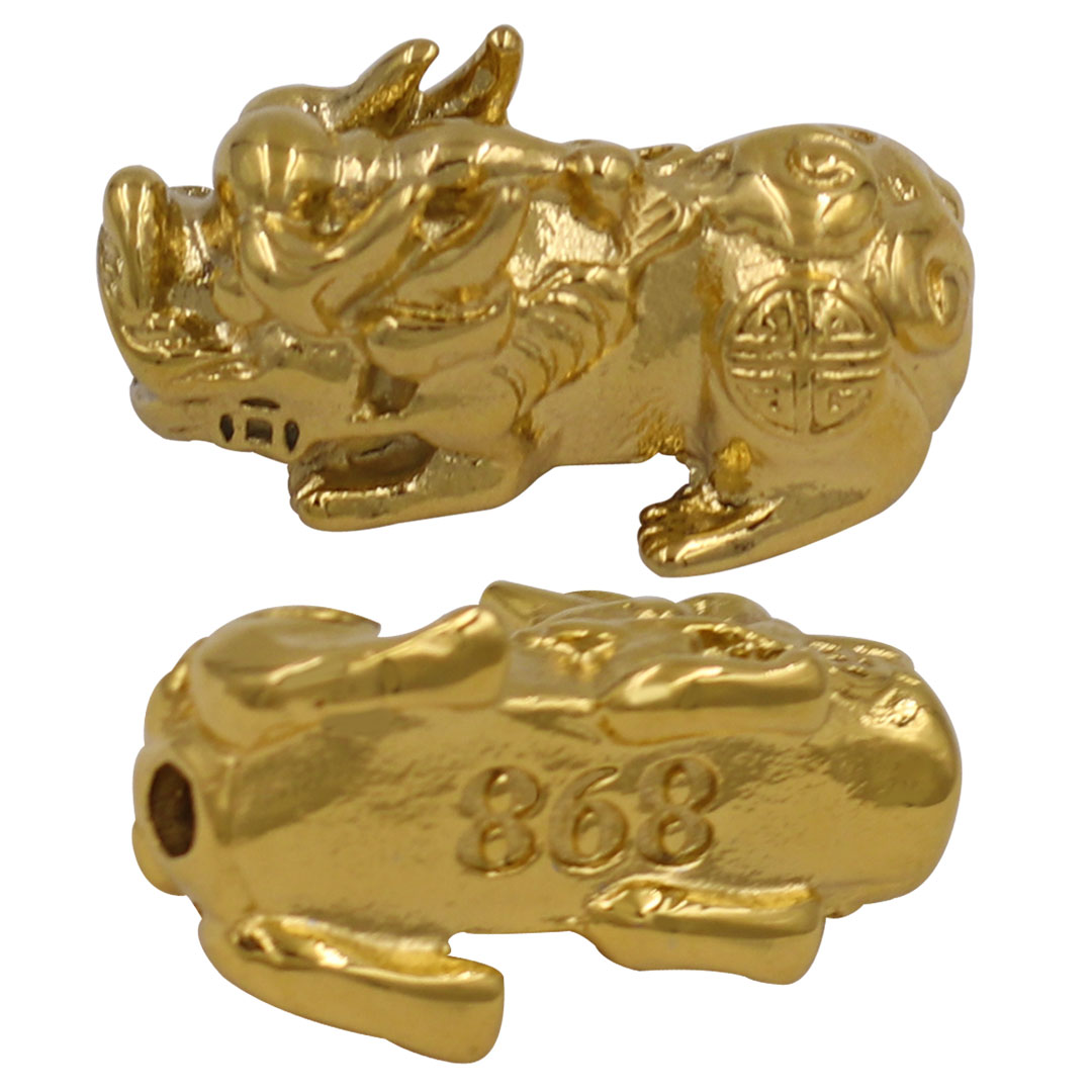 Chuỗi đeo tay mã não xanh biển sọc 16 ly charm tỳ hưu và bi inox vàng, chuỗi hạt size XXL, vòng chuỗi đeo tay size lớn, vòng chuỗi tỳ hưu