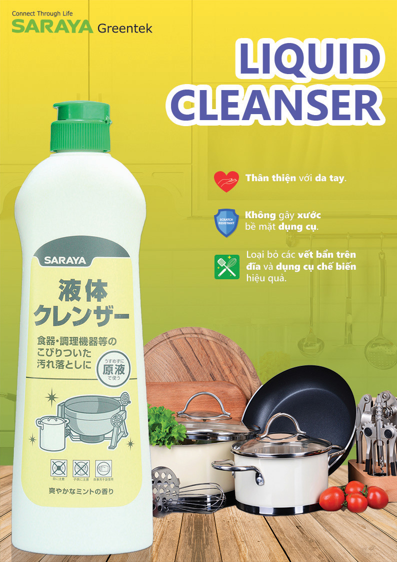 Kem Tẩy Rửa Đa Năng Saraya Liquid Cleanser - Chai 400g