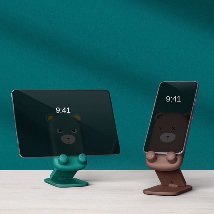 Giá Đỡ Điện Thoại - Ipad Hình Gấu Vịt dễ thương, Có Thể Điều Chỉnh Độ Cao - miếng lót chuột