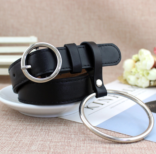 Thắt lưng nữ da mặt tròn cá tính TTL42