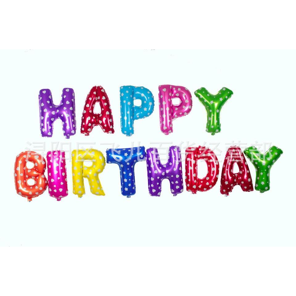 Bong bóng chữ Happy Birthday