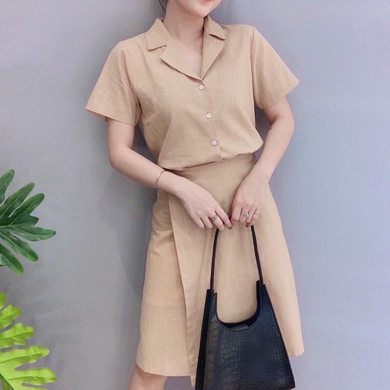 Đầm váy đắp tà 3 màu