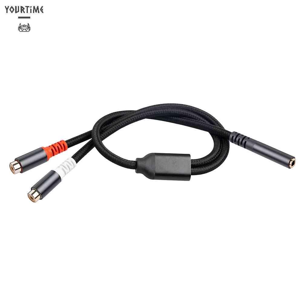 Cáp ChuyểN ĐổI Âm Thanh RCA 1 Sang 2-0.3m 3.5mm Chuyên DụNg