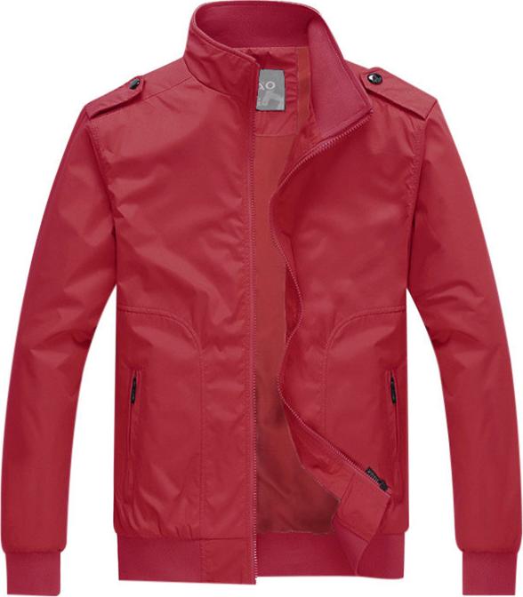 Áo Khoác Dù Nam Cổ Đứng Túi Khóa Kéo Hàn Quốc BONADO BAK25 Màu Đỏ Size XL