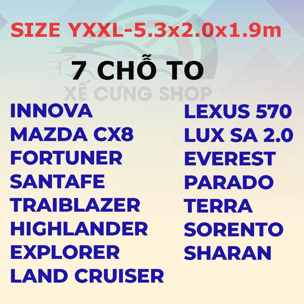 Bạt Phủ xe Ô Tô, Bạt phủ xe hơi - áo trùm che phủ xe hơi vải dù oxford cao cấp bạt có nỉ chống xước sơn 4 chỗ đến 7 chỗ