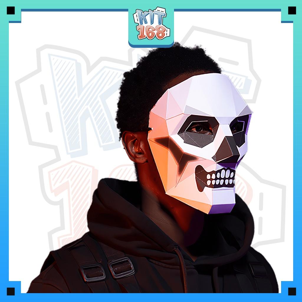 Mô hình giấy Mặt nạ Skull Trooper Mask - Fortnite size thật (đội lên được