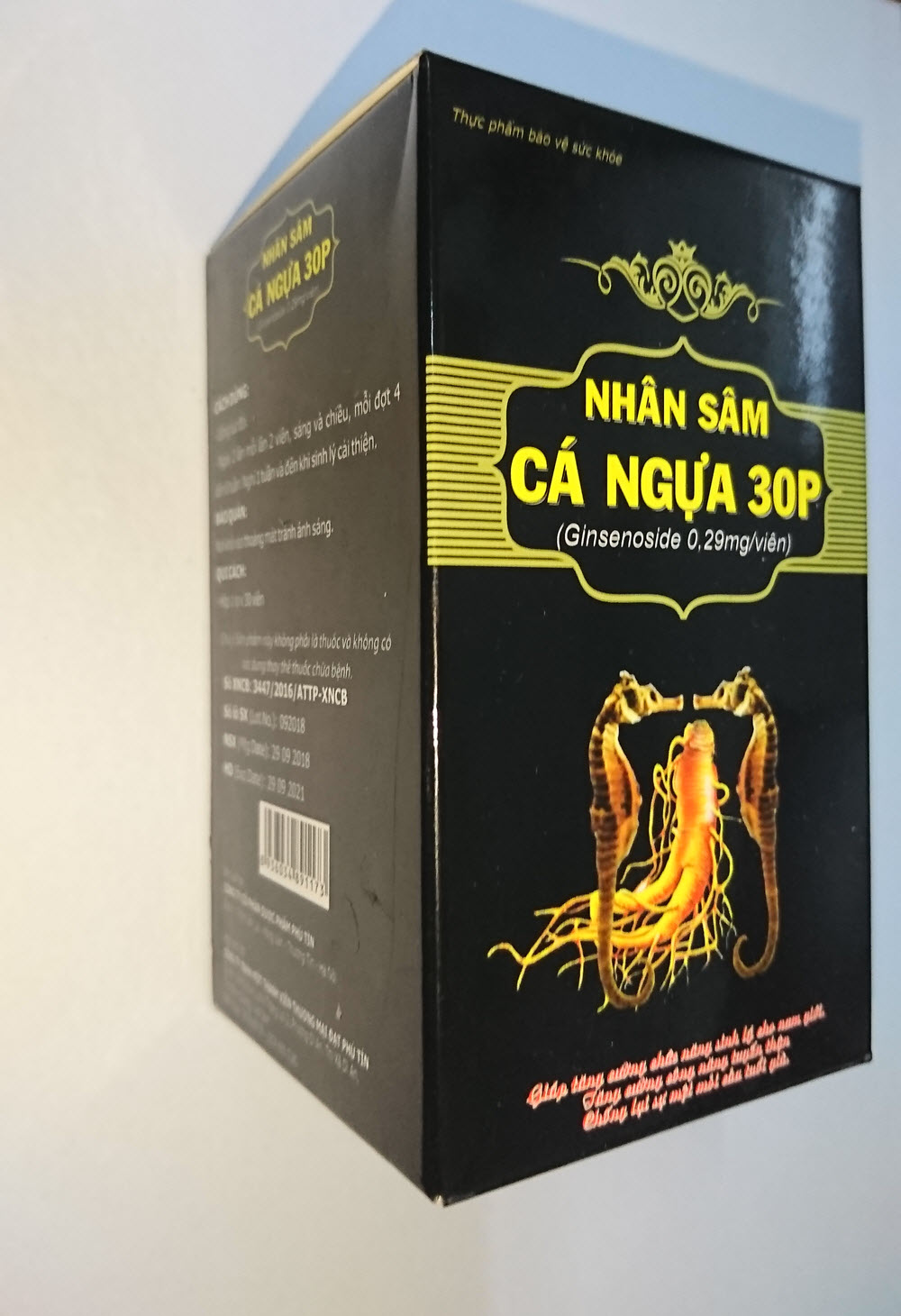 Thực Phẩm Chức Năng Nhân Sâm Cá Ngựa 30P - Tăng Cường Sinh Lực, Sinh Lý Nam Giới