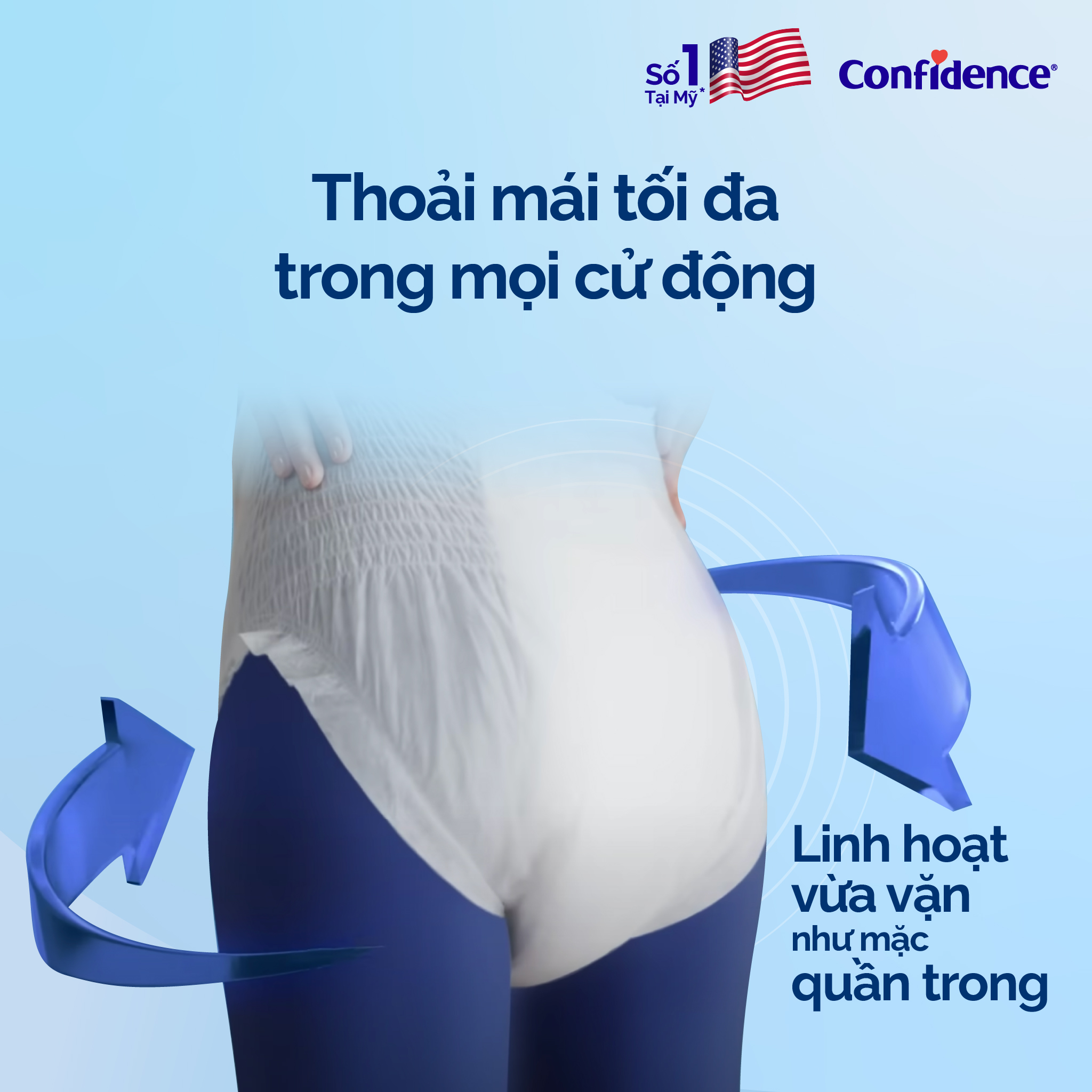 Tã quần Người Lớn Confidence Slim &amp; Fit size M20 (20 miếng)