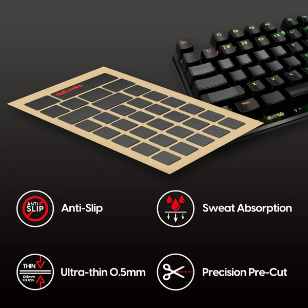 Miếng dán chống trượt Pulsar Supergrip - Universal Keyboard Grip Tape Precut Sheet - Hàng Chính Hãng