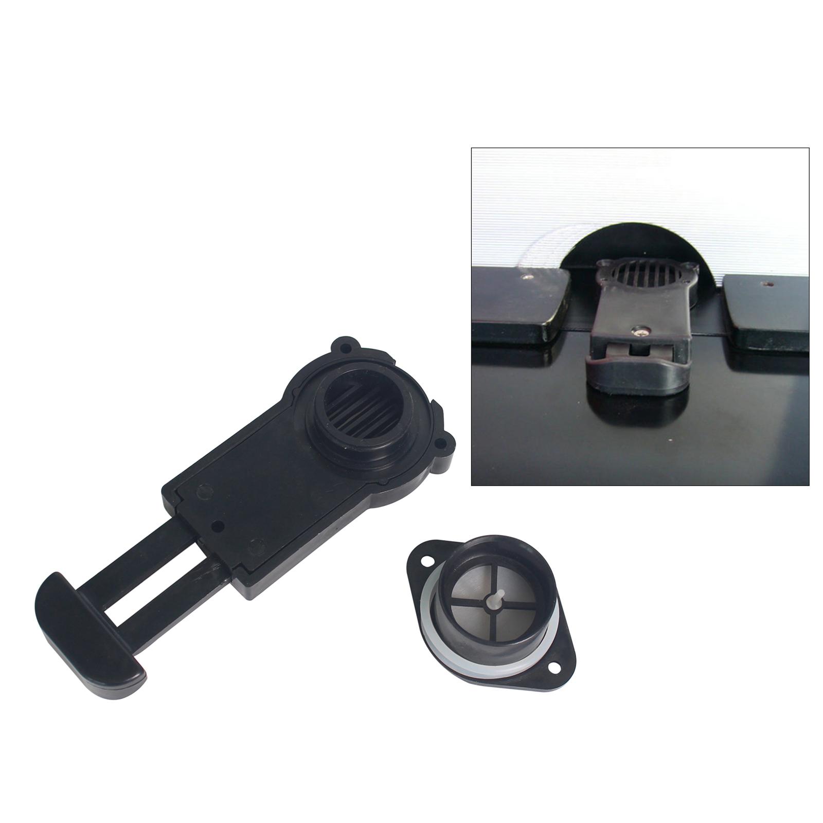 Scupper Valve Deck Drain for Kayak Marine Boat Canoe Drain Holes Black 24mm