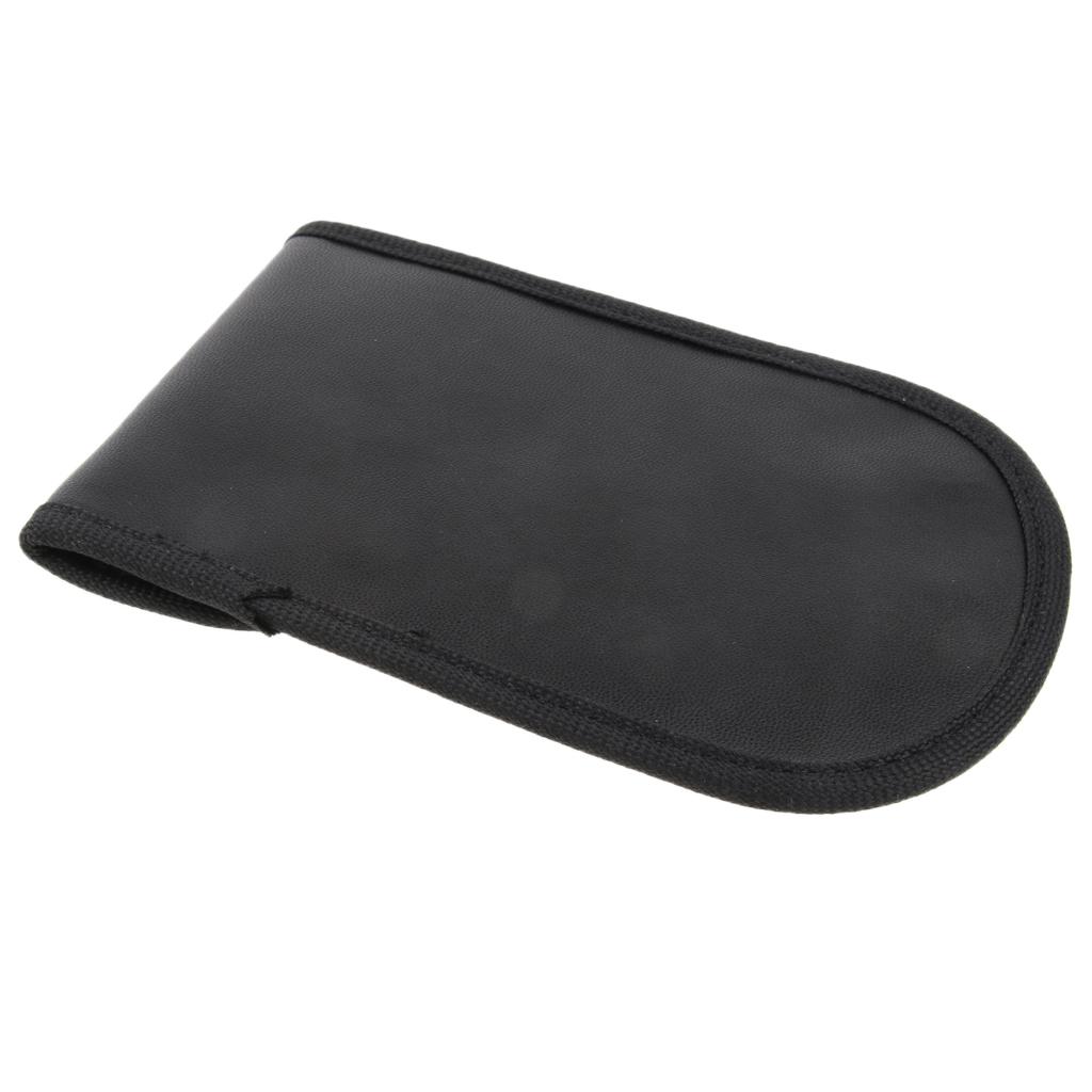 Signal Shielding Blocker Leather Bag Key Fob RFID Blocking Pouch Security Wallet