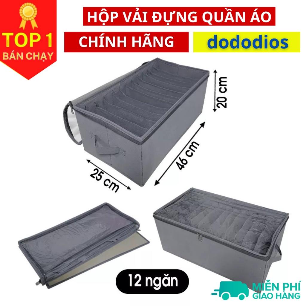 Hộp Vải Đựng Quần Áo, Hộp Để Quần Áo, Khăn Tắm, Đồ Lót Có Khóa Kéo Mặt Kính Ni Lông Nhiều Ngăn Tiện Ích DoDoDios