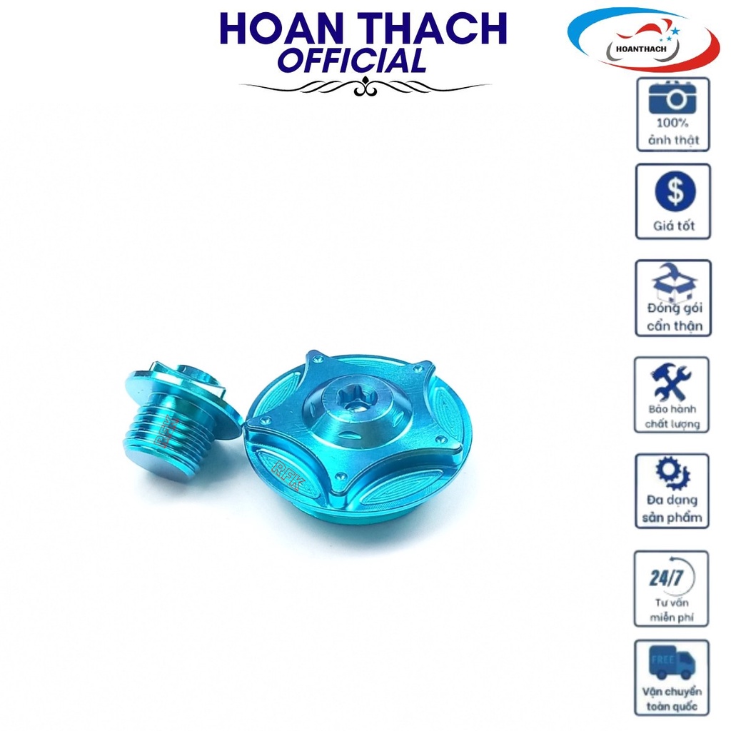 Ốc Mâm Lửa Gr5 Titan Honda (Màu Xanh Lục Bảo) dùng cho nhiều dòng xe HOANTHACH SP001164