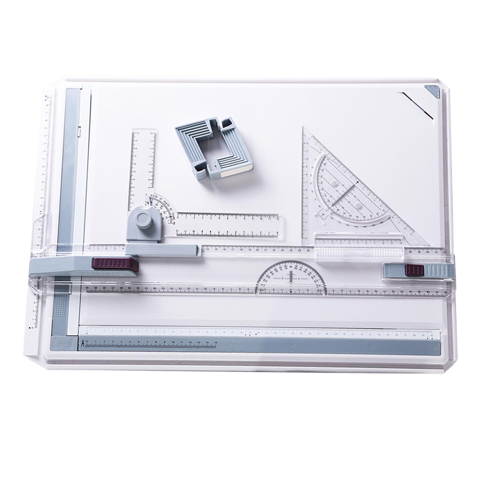 A3 Drawing Board Drafting Table Measuring System Protractor Sliding Ruler