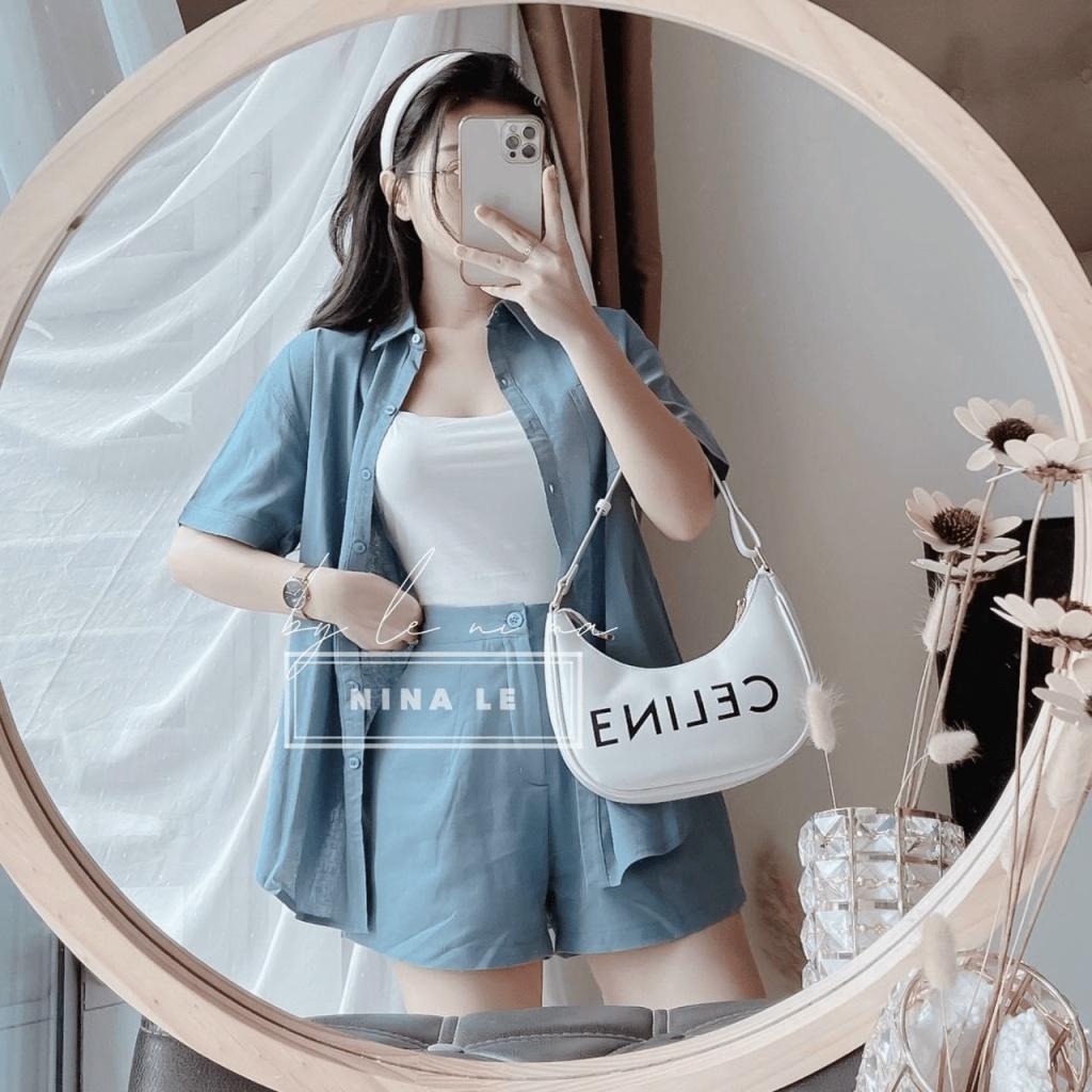 SET BỘ TRANG PHỤC NỮ ÁO VEST QUẦN NGẮN SIÊU XINH THỜI TRANG Y HÌNH