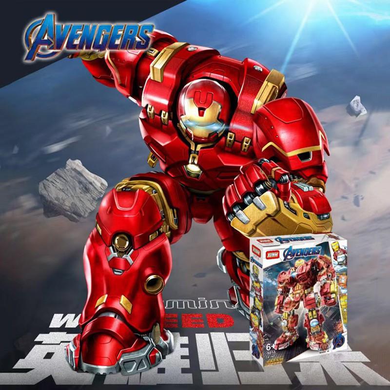 Đồ chơi lắp ráp Hulkbuster Marvel - Mech Marvel Robot XINH 9018 - 711 Mảnh ghép