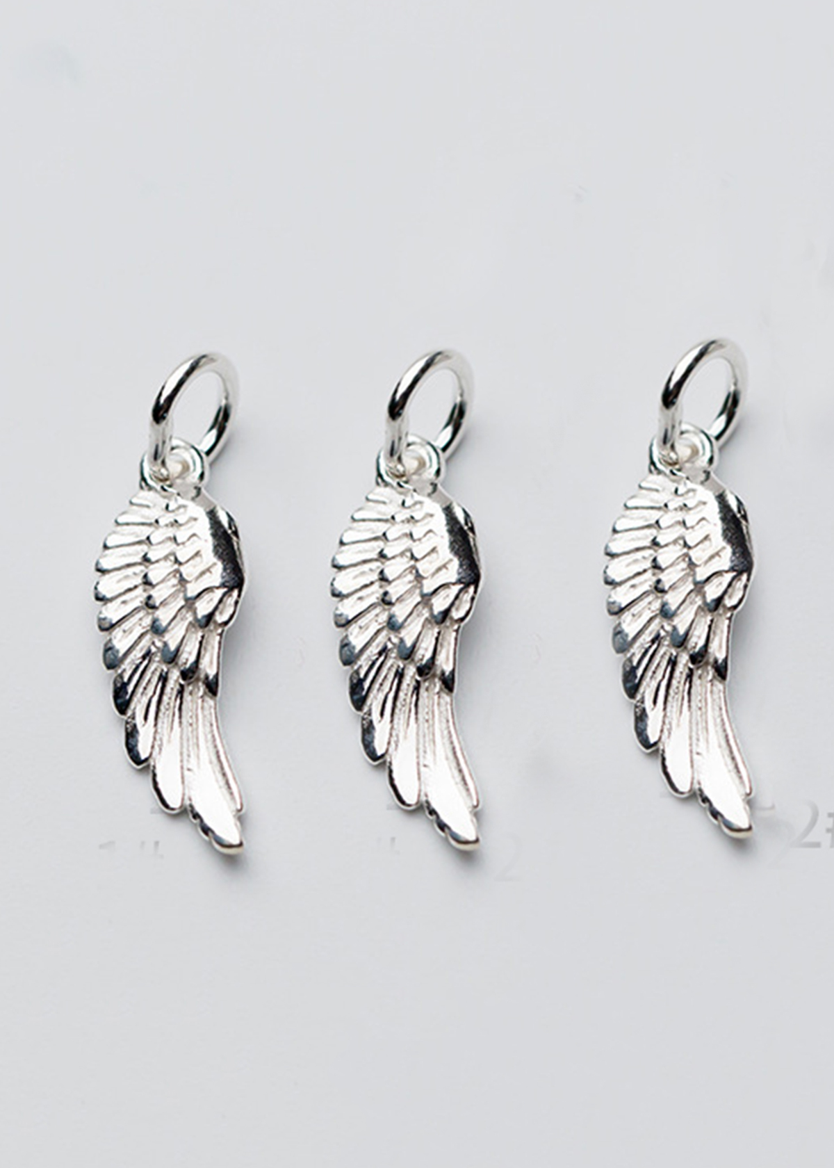 Combo 3 cái charm bạc hình cánh thiên thần mặt treo 1 - Ngọc Quý Gemstones