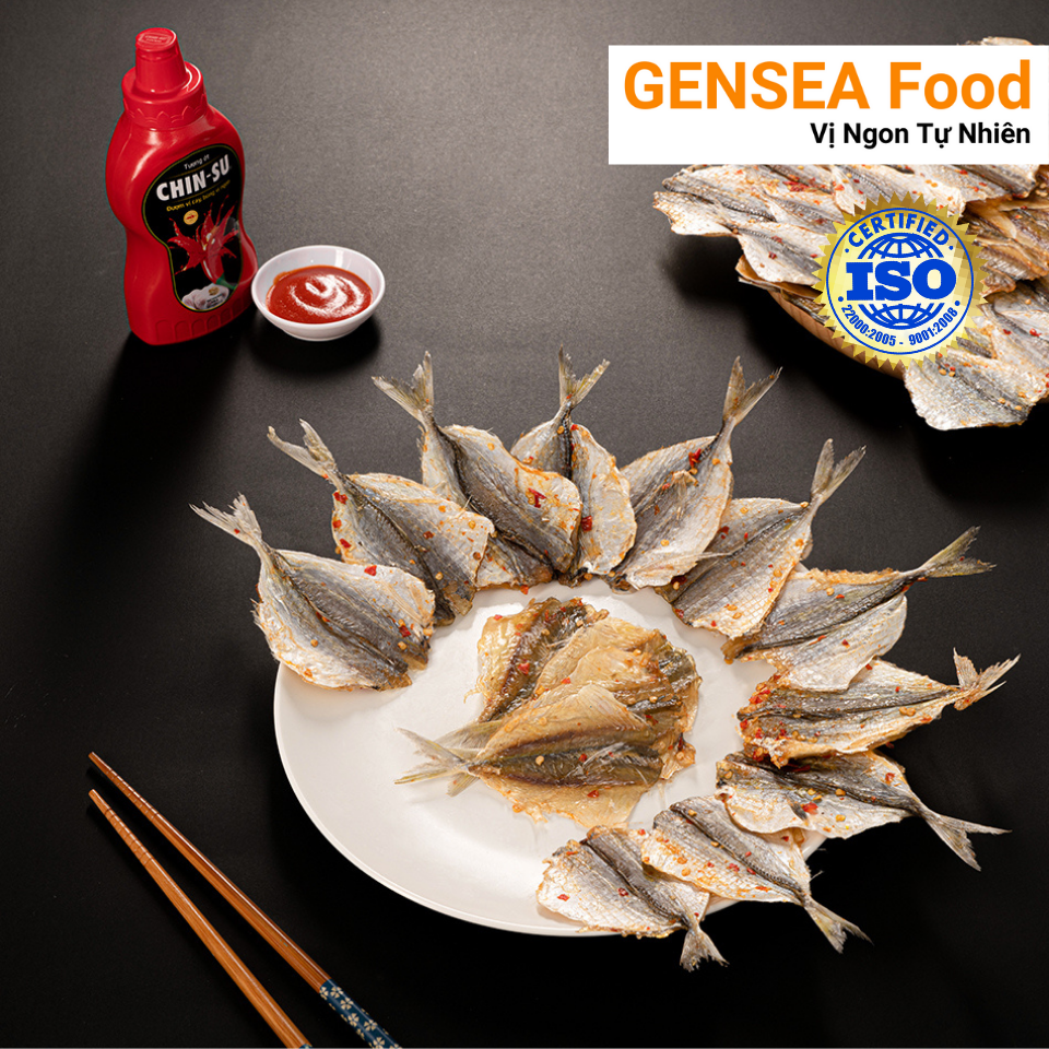 Cá Chỉ Vàng Khô Phú Quý Tẩm Gia Vị Loại 1 Size Đại Cực Ngon GENSEA Food G2415 Chuẩn ATVSTP Quốc Tế ISO 22000:2018
