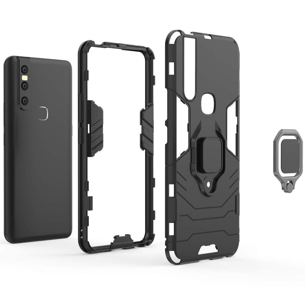 Ốp lưng cho Vivo V15 iron man chống sốc kèm nhẫn xoay chống xem video bảo vệ camera
