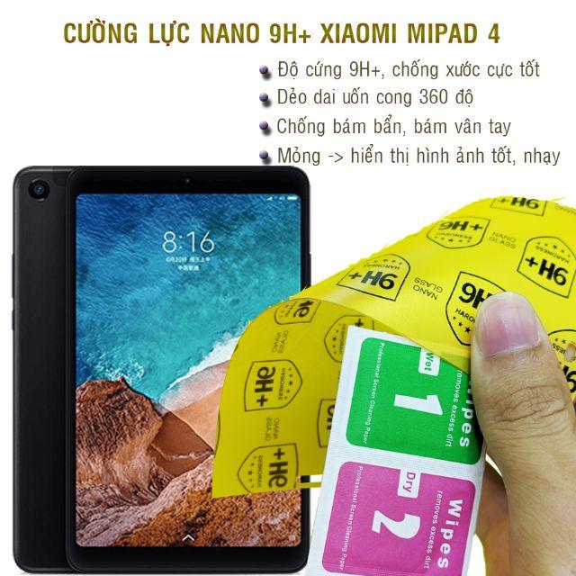 Dán cường lực dẻo nano 9H+ dành cho  Xiaomi Mi Pad 4 (Mipad 4)