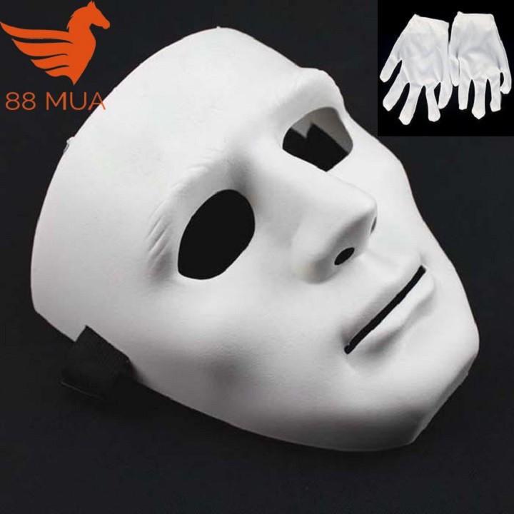 Mặt Nạ Jabbawockeez Mặt Nạ Cosplay Mặt Nạ Hóa Trang Màu Trắng-i49