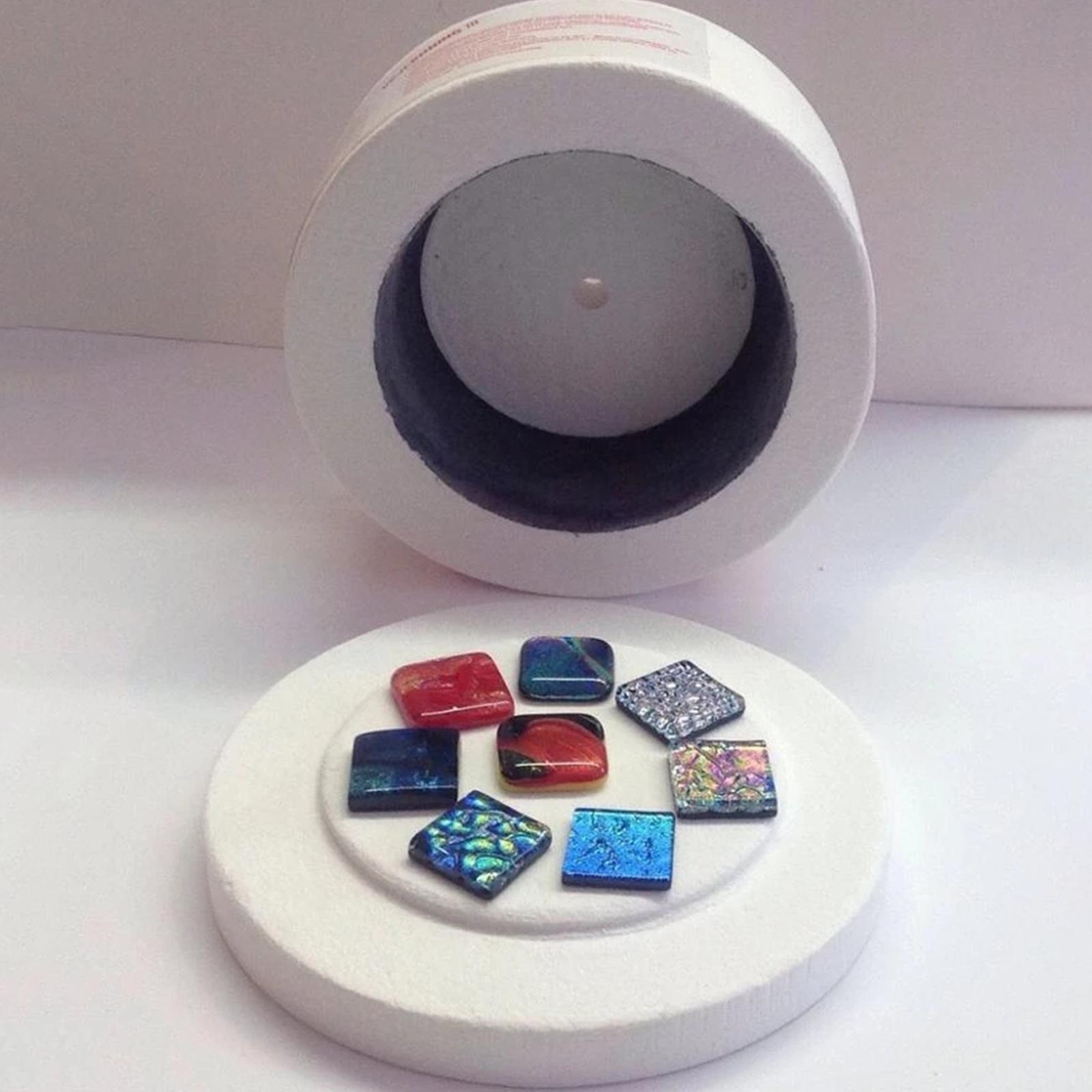 10-Pieces Electric Microwave Kiln Small Kit for Glass Fusing Kiln Supplies Molds for Microwave Home Use DIY Glass Art Craft Jewelry Fused Kiln