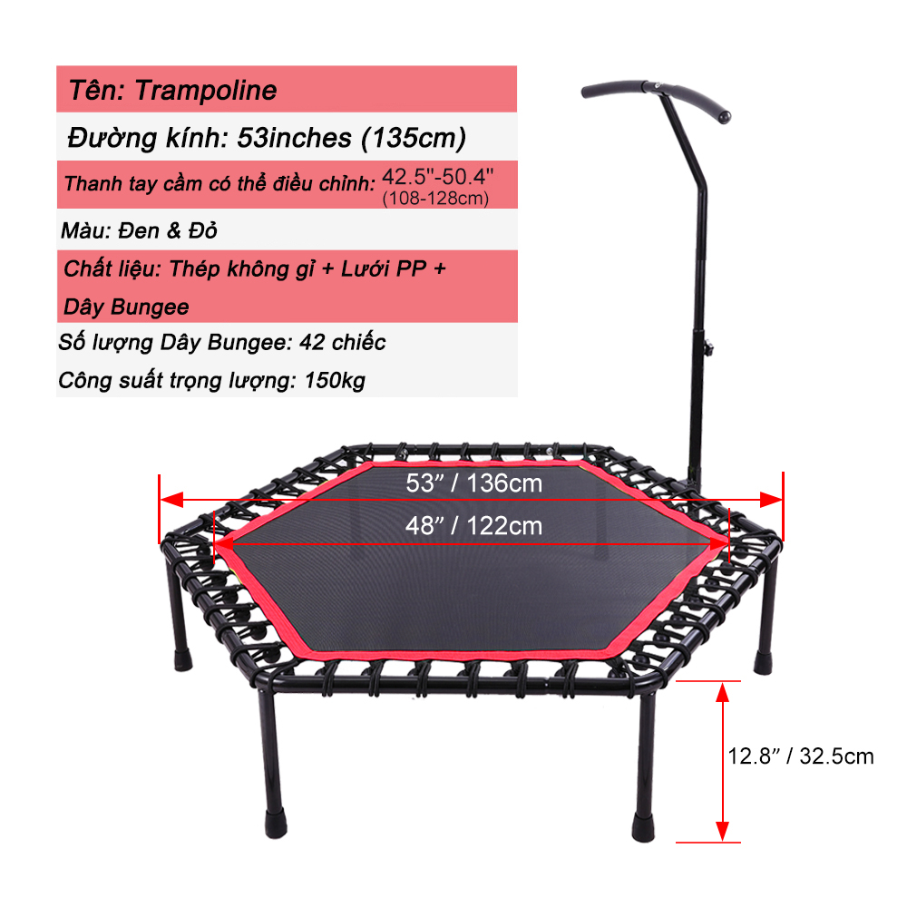 OneTwoFit dành cho mọi lứa tuổi thể dục Sàn nhún Trampoline