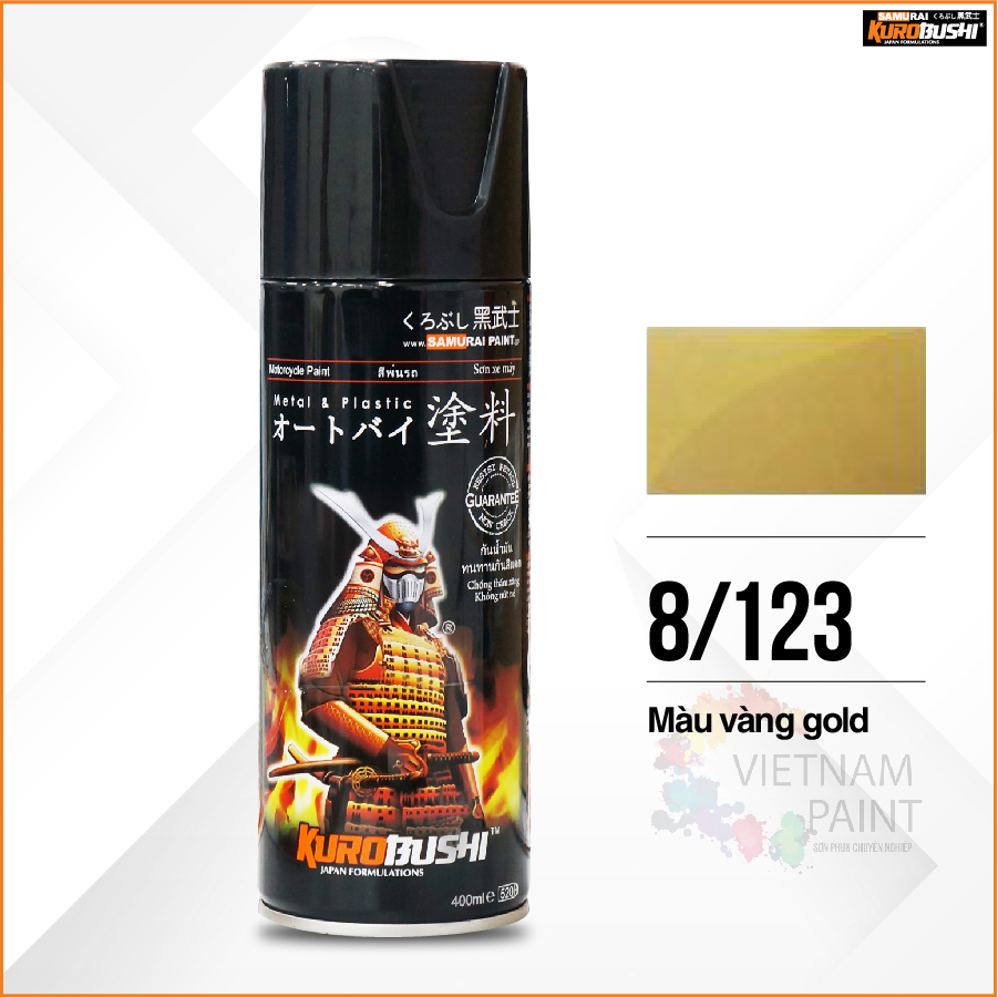 Sơn xịt Samurai Kurobushi - MÀU VÀNG ĐỒNG 123