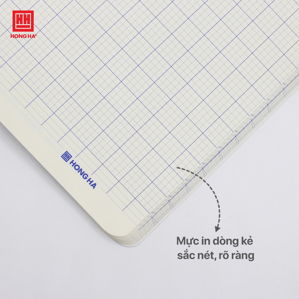 Lốc 5 Vở 4 ô ly Hồng Hà 80 trang School ẾCH CỐM 0600 - Định lượng 100gsm, Giấy trắng tự nhiên chống lóa