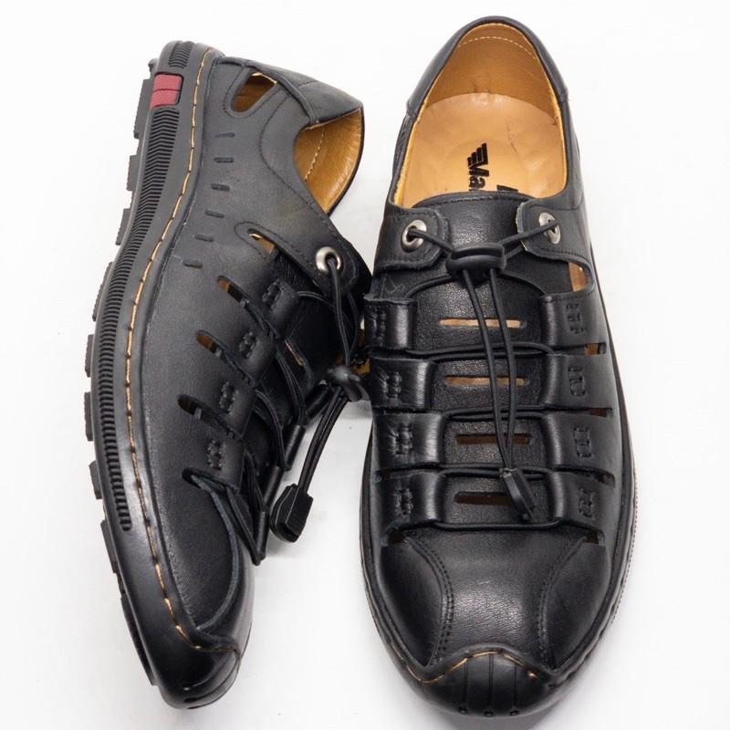 Giầy rọ nam mùa hè cao cấp siêu mềm thoáng Tomshoes, cam kết da thật 100%