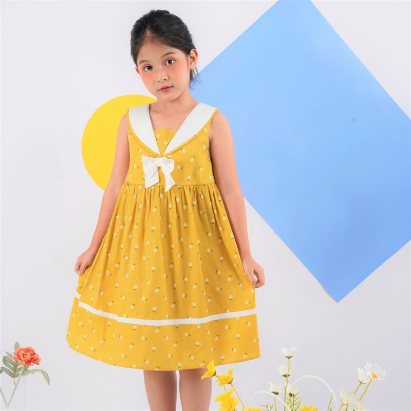 Váy đầm cho bé gái cao cấp Econice V006. Size 5, 6, 7, 8, 10 tuổi mặc mùa hè