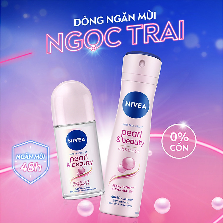 Lăn Ngăn Mùi NIVEA Pearl & Beauty Ngọc Trai Quyến Rũ (50ml) - 83735