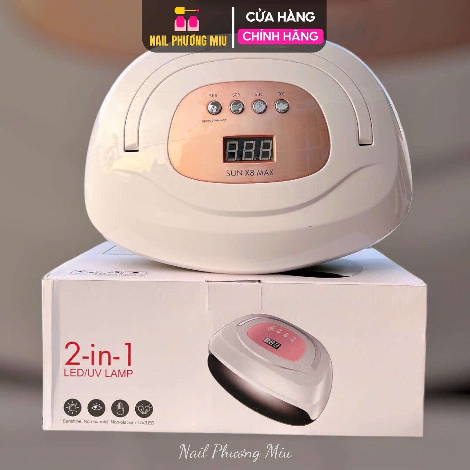 Máy Hơ Gel Sun X8 Max 150W, 57 Bóng, Khoang Rộng Cho 2 Tay Hoặc 2 Chân Làm Nail, Bảo Vệ Quá Nhiệt, Khô Gel Nhanh
