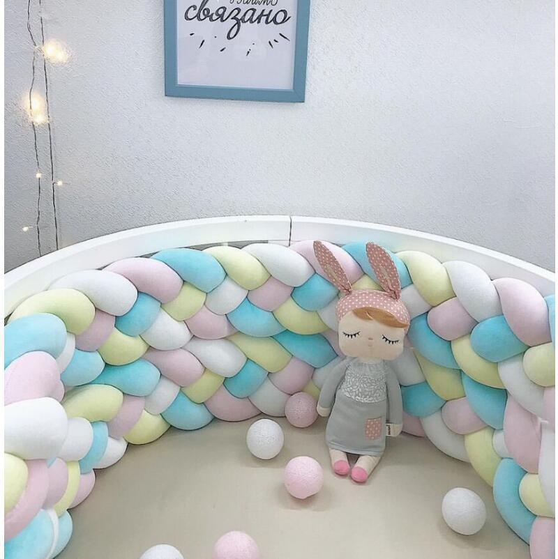 4 Đùi Giường Ốp Lưng Ốp Lưng Ở Cũi Trẻ Em Dành Cho Bé Sơ Sinh Gối Đệm Cũi Phòng Trẻ Sơ Sinh Thắt Nút Điều Tấm Bảo Vệ