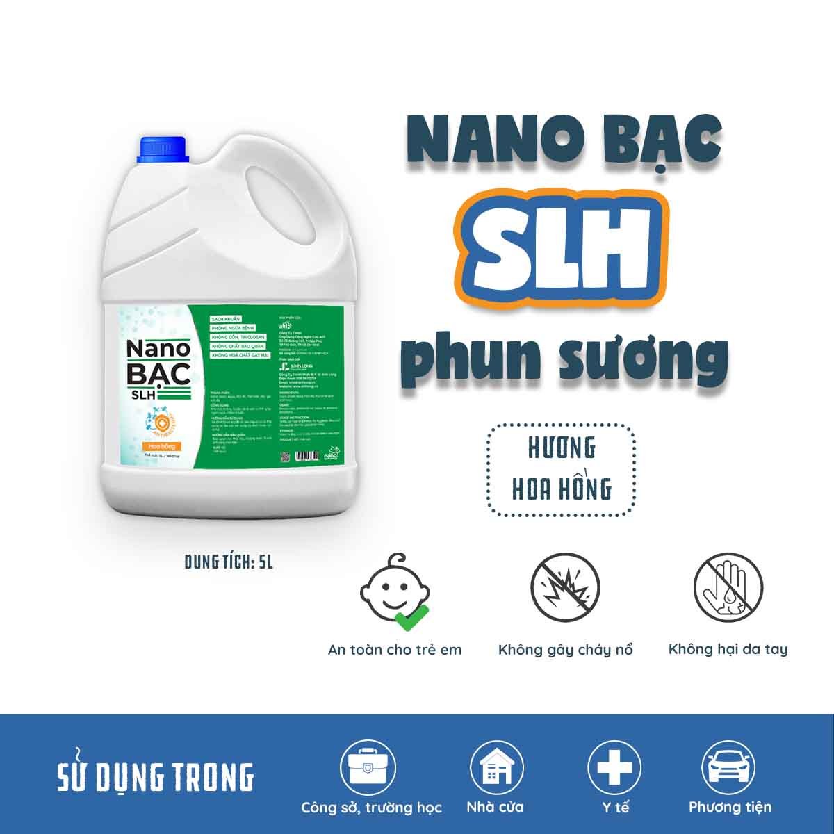 [5L-Hoa Hồng] NANO BẠC SLH KHỬ KHUẨN PHUN SƯƠNG