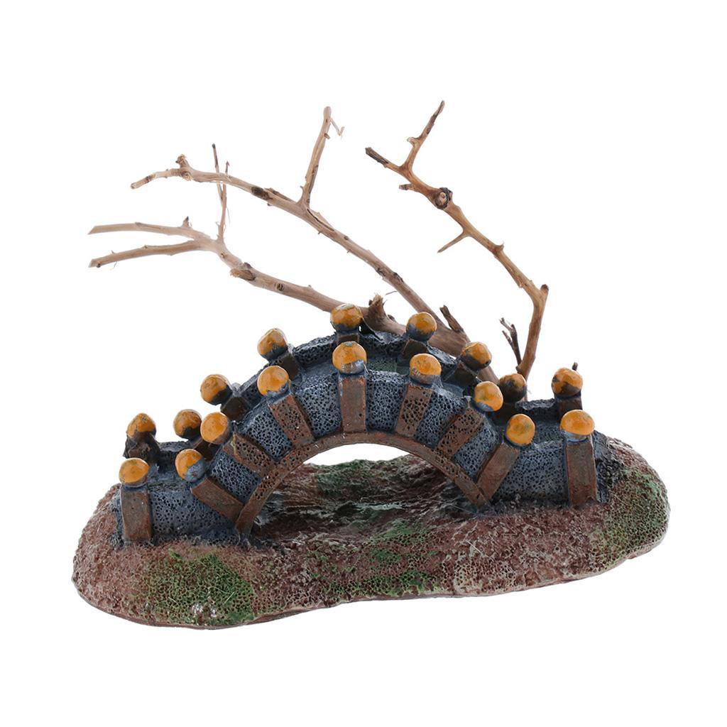 Reptile Vivarium Ornament Resin Tree Bark Aquarium Hiding