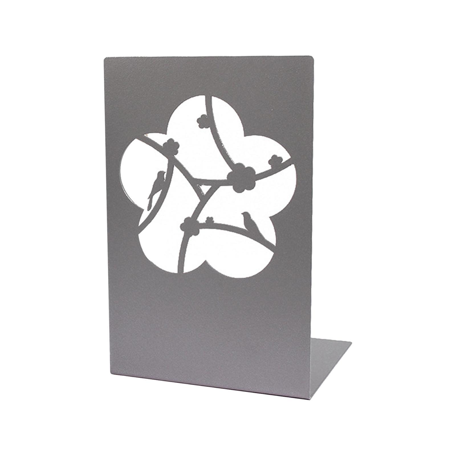 Metal Bookends Decorative Organizer Book Stoppers for Shelves Office Bedroom