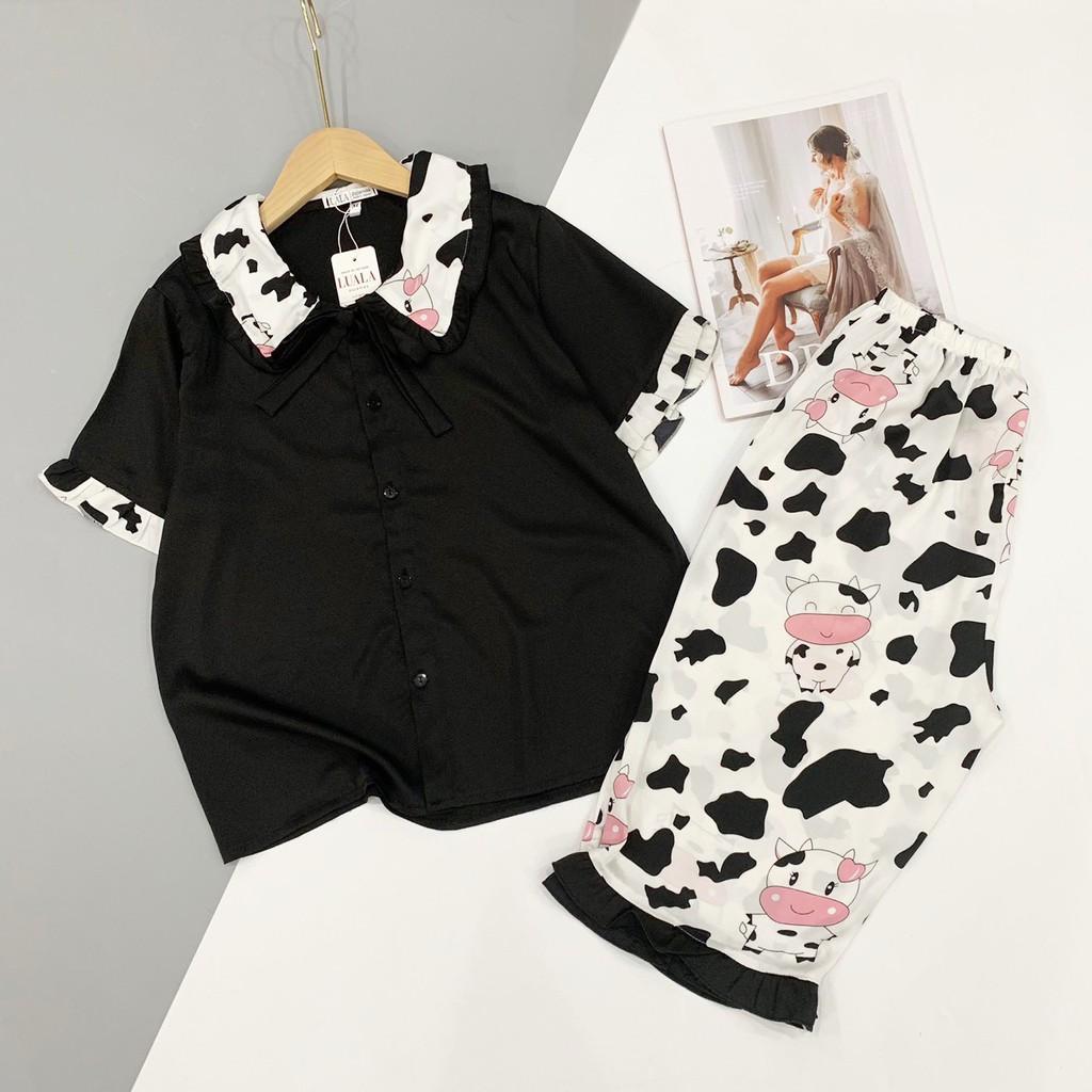 BÁN LỖ XIN ĐÁNH GIÁ 5 SAO Đồ ngủ nữ pijama, bộ mặc nhà, chất liệu lụa latin, mềm mịn, thấm mồ hôi, Sam pijama